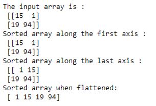 numpy.sort 1-1