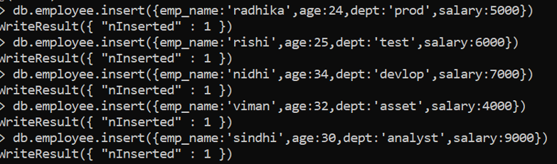 order by in MongoDB - 1