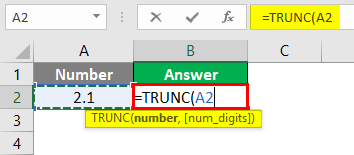 Trunc in Excel 1-3