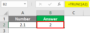 Trunc in Excel 1-5