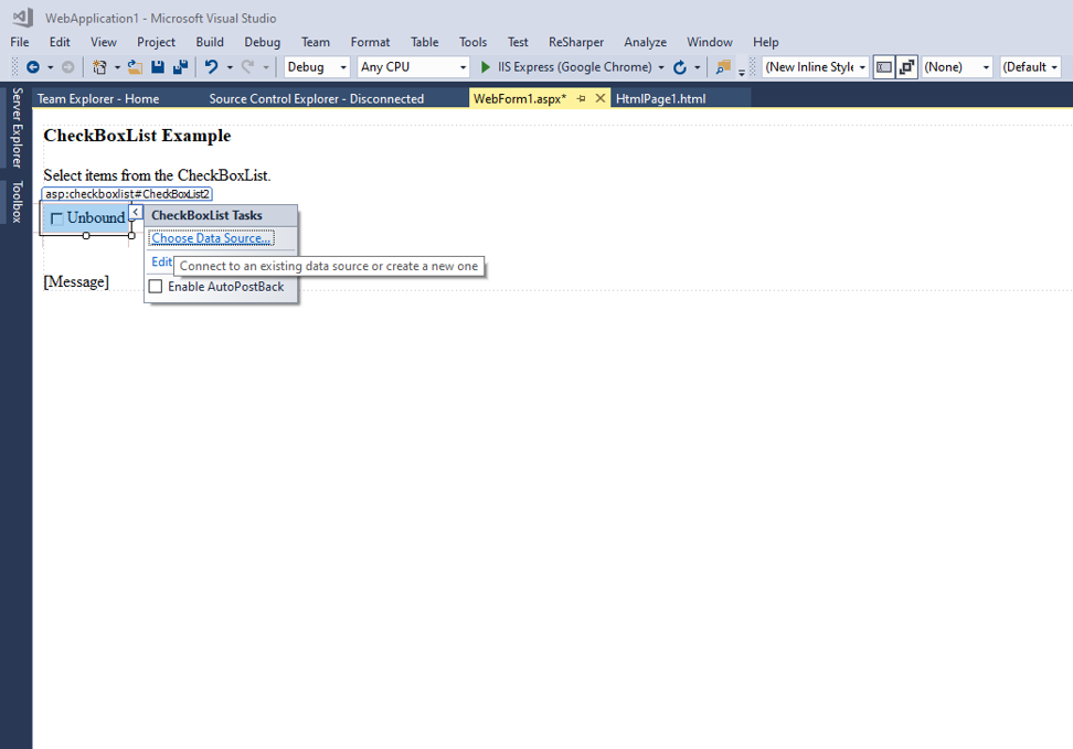 ASP.NET CheckBox List-1.3