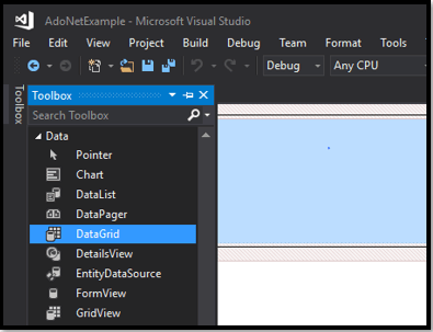 ASP.NET Datagrid step 2