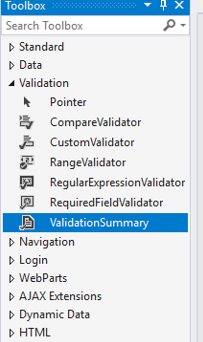 ASP.NET ValidationSummary - 1
