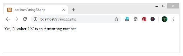 Armstrong Number in PHP 3