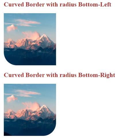 CSS Curved Border 1-4
