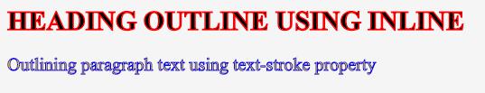 CSS Text Outline 1-3 Example 1-3