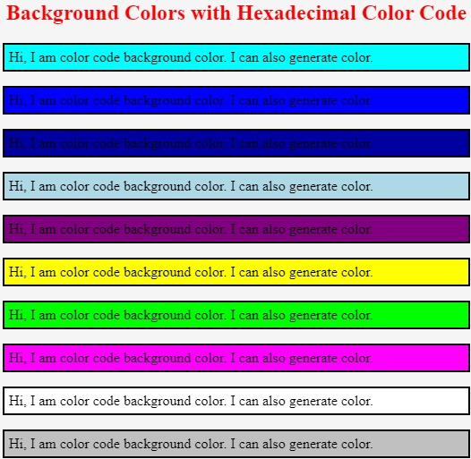 CSS color code - 1