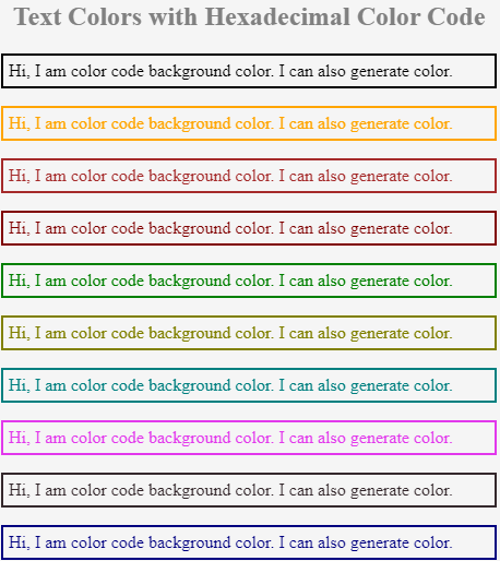 CSS color code - 2