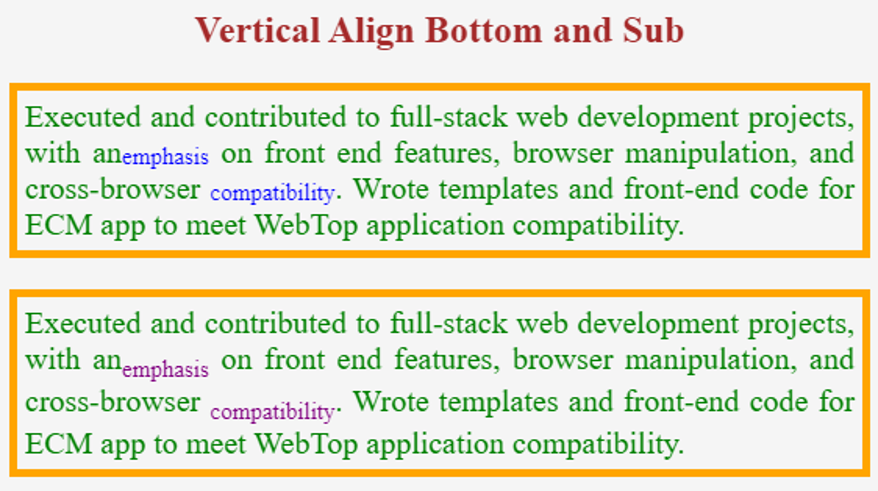 CSS vertical align -example 2