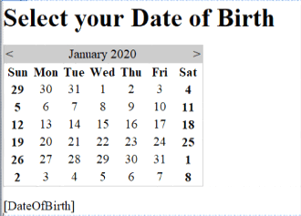 Calendar in ASP.NET - 1