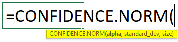 Confidance norm