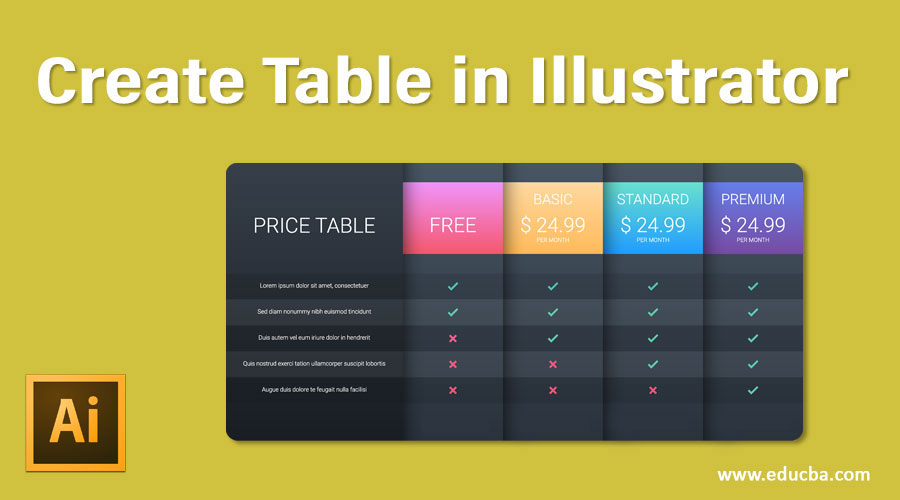 Create Table in Illustrator