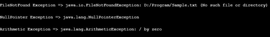 Exception Handling in Java 1-1