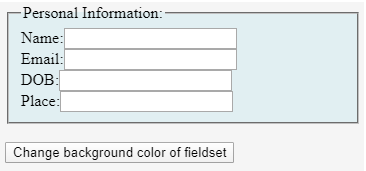 Fieldset Tag in HTML output 2