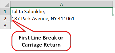 Carriage Return in Excel 3