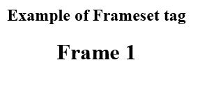 HTML frameset Tag 1