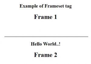 two horizontal frames