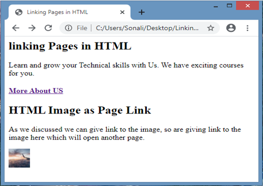 Linking Pages in HTML output 2