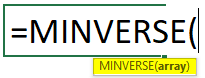 MINVERSE Syntax