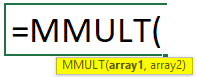 MMULT excel 1-1