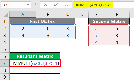 MMULT in excel 1-6