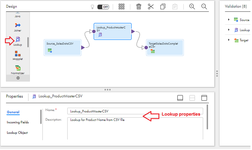 Mapping properties section