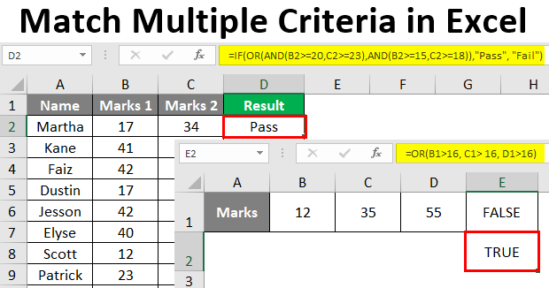 Match Multiple Criteria in Excel