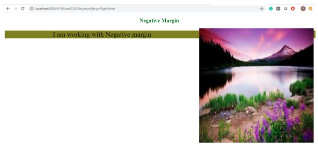 Negative margin in css 10