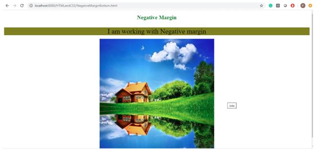 Negative margin in css 3