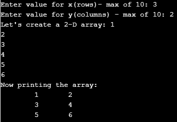 Nested Loop in C Example 1
