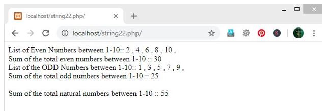 list of even numbers