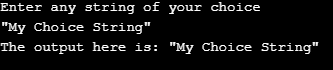 My Choice String