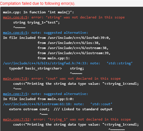 condition without having the declaration