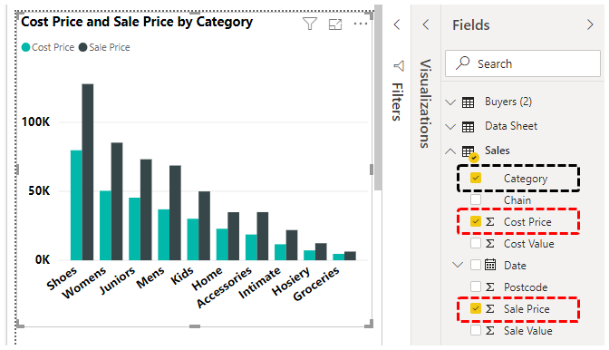 Example 2 (Clustered Column Chart)