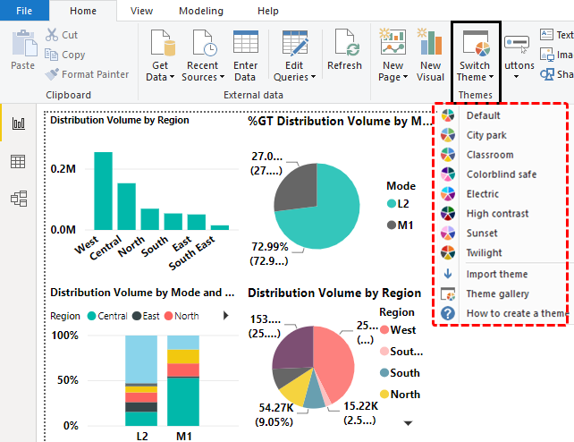 Example 2 (Switch Theme)