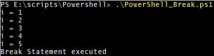 PowerShell Break Example 2