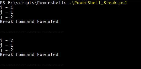 PowerShell Break Example 4