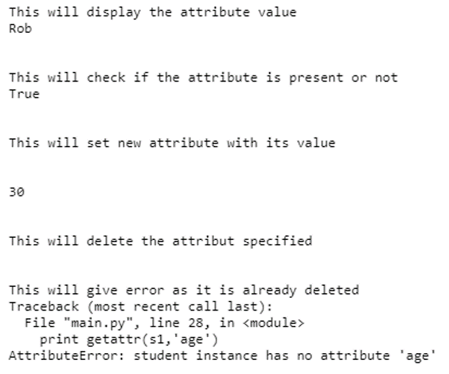 Python Class Attributes- example2