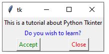 Python Tkinter 1