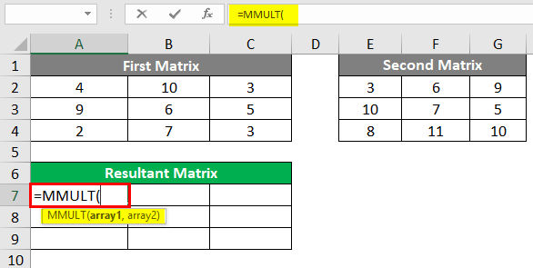 Resultant Matrix 2-2