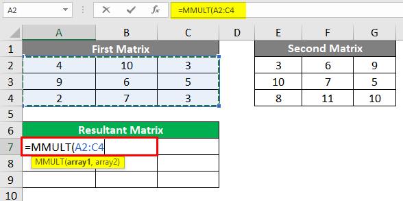 Resultant Matrix 2-3