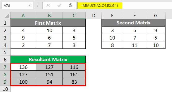 Resultant Matrix 2-5
