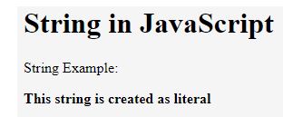 String in JavaScript 2