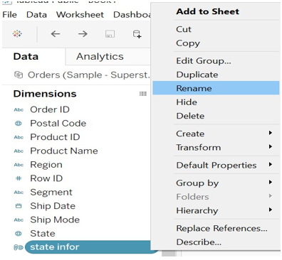 Right click on the group