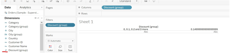 discount and selected