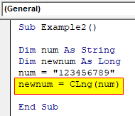 VBA CLng Example 2-4