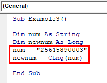 VBA CLng Example 3-3