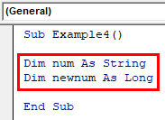 Declare Two Variables Example 4-2