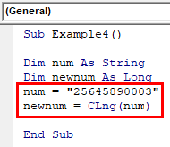 VBA CLng Example 4-3