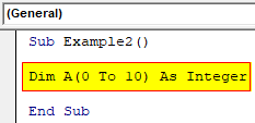 VBA LBound Example 2-2